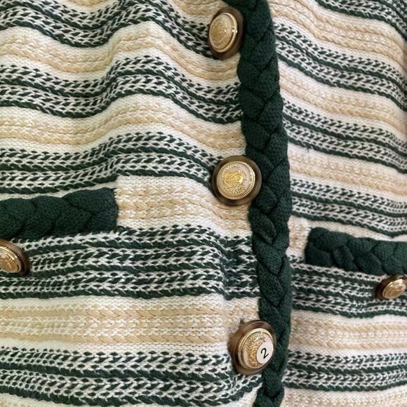 Veronica Beard Claudine striped linen-blend jacket - Picture 8 of 11